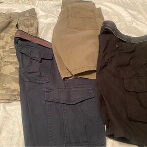 Men's Casual Shorts Set - Black, Navy, Tan, Camouflage